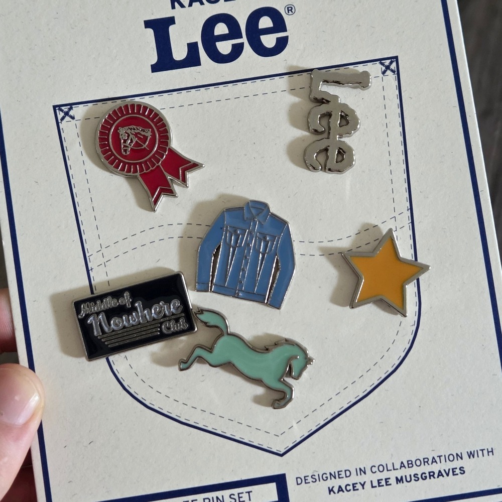 Lee x Kacey‎ Musgraves 6 Piece Pin Set Multicolor Enamel Western Horse New - Picture 5 of 5